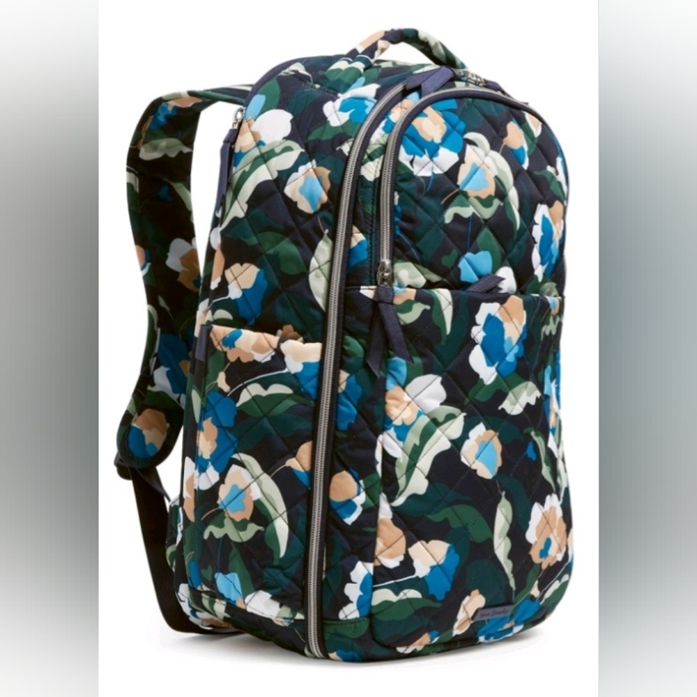VERA BRADLEY IMMERSED BLOOMS New Without Tags Travel Backpack - Picture 9 of 10
